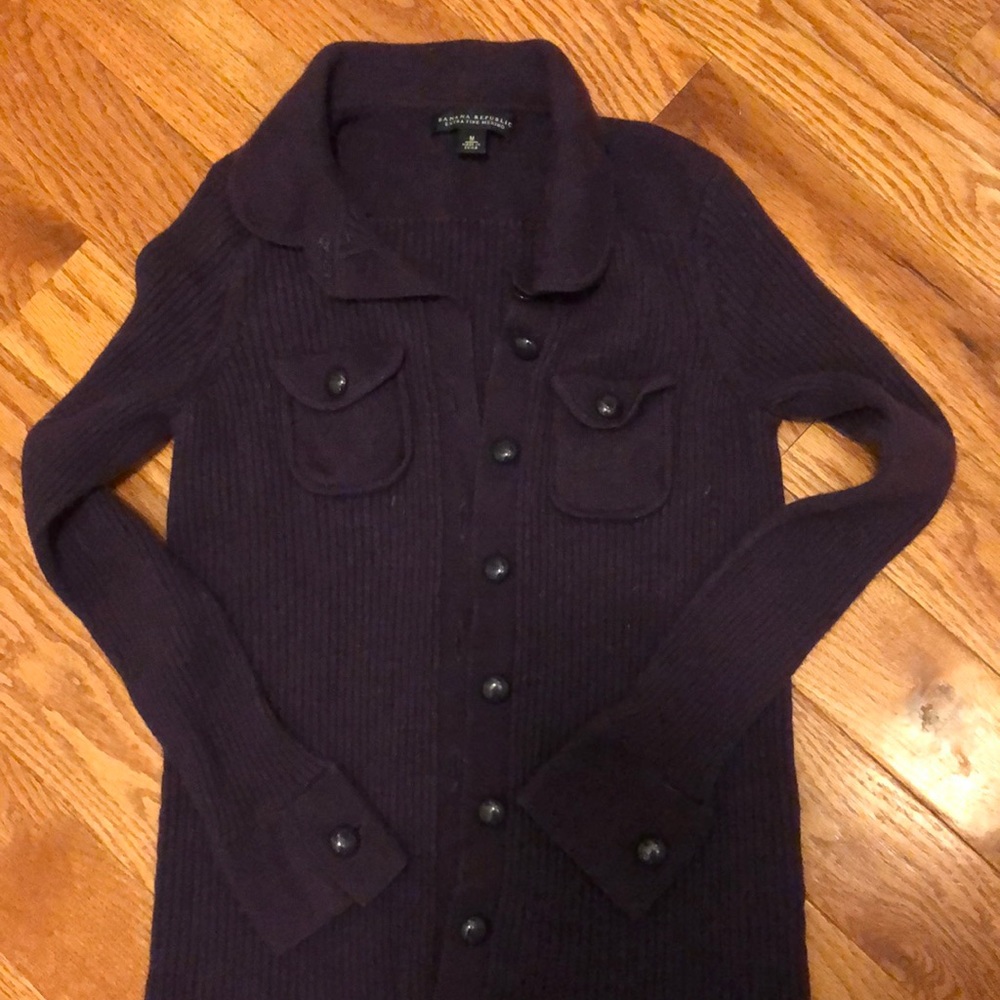 Banana Republic woman’s purple sweater